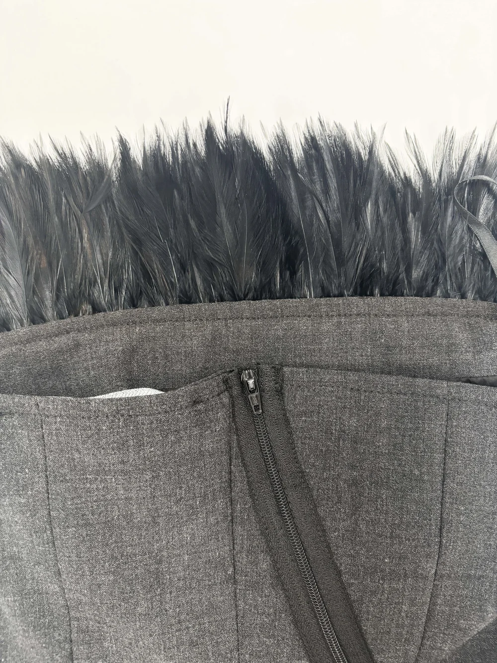 Jean Colonna F/W 1997 strapless feather dress — JAMES VELORIA